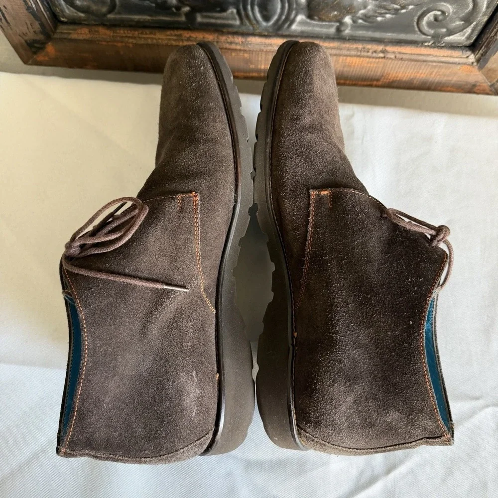 Michael Toschi SL800 Chocolate Suede Chukka Boots Men Sz 8 Retail $595